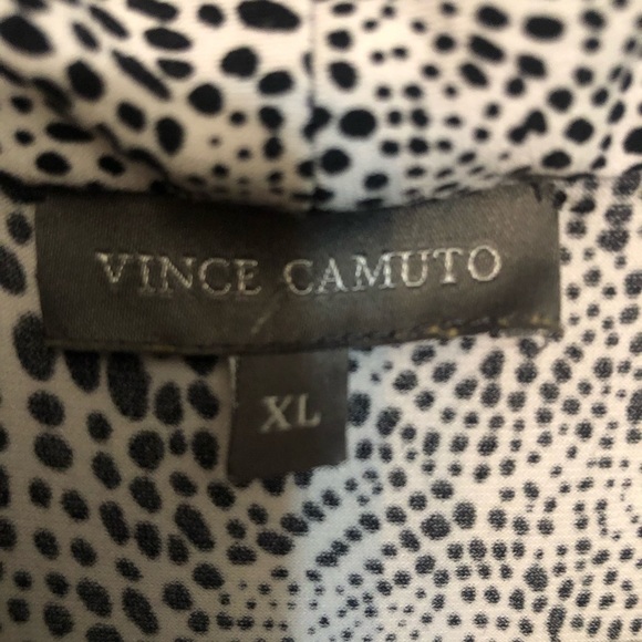 Vince Camuto size XL black & white print maxi dress sleeveless blouson … - Picture 4 of 7